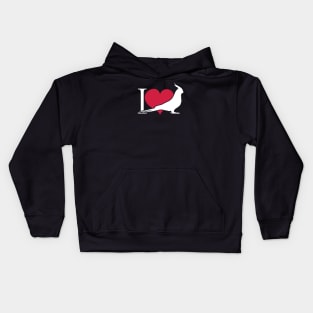 I Love my Cockatiel Heart Kids Hoodie